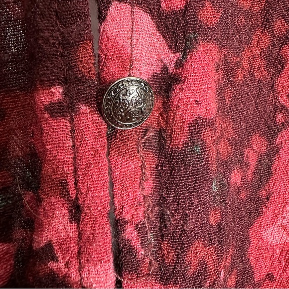 𝅺Free People All the Right Ruffles Wrap Front Romper Size Medium - Picture 5 of 6